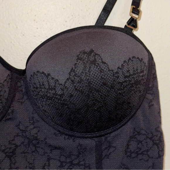 F.I.T. Figure Improving Technology Black Built In Bra Slip Dress Size Large - Picture 4 of 9